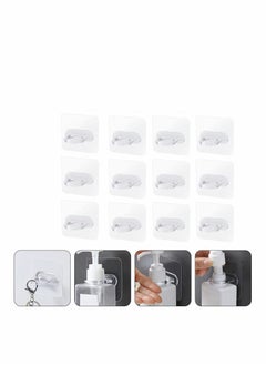 Excefore Shower Gel Bottle Holder Hook, Self Adhesive Wall Mount Shampoo Rack Kitchen Wall Hook Bathroom Free Punch Hanger 12 Pieces  - Image 3