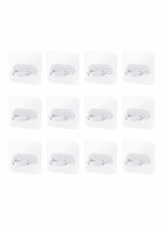 Excefore Shower Gel Bottle Holder Hook, Self Adhesive Wall Mount Shampoo Rack Kitchen Wall Hook Bathroom Free Punch Hanger 12 Pieces  - Image 1