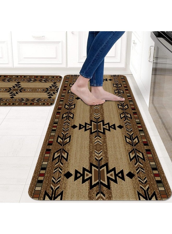 AAZEEM Farmhouse Kitchen Mats |Anti Fatigue Kitchen Rugs Sets of 2|Non Slip Waterproof Kitchen Floor Mats|Ergonomic Cushioned Comfort Standing Mat for Laundry|Office|Sink|Desk| - Image 1
