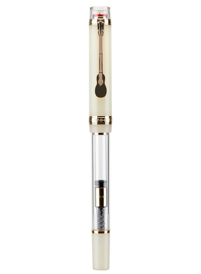 Lanxivi Jinhao Tiandao 1935 Fountain Pen Medium #8 Sword Nib, Transparent Clear Acrylic with Large Converter and Guitar Clip - Image 2