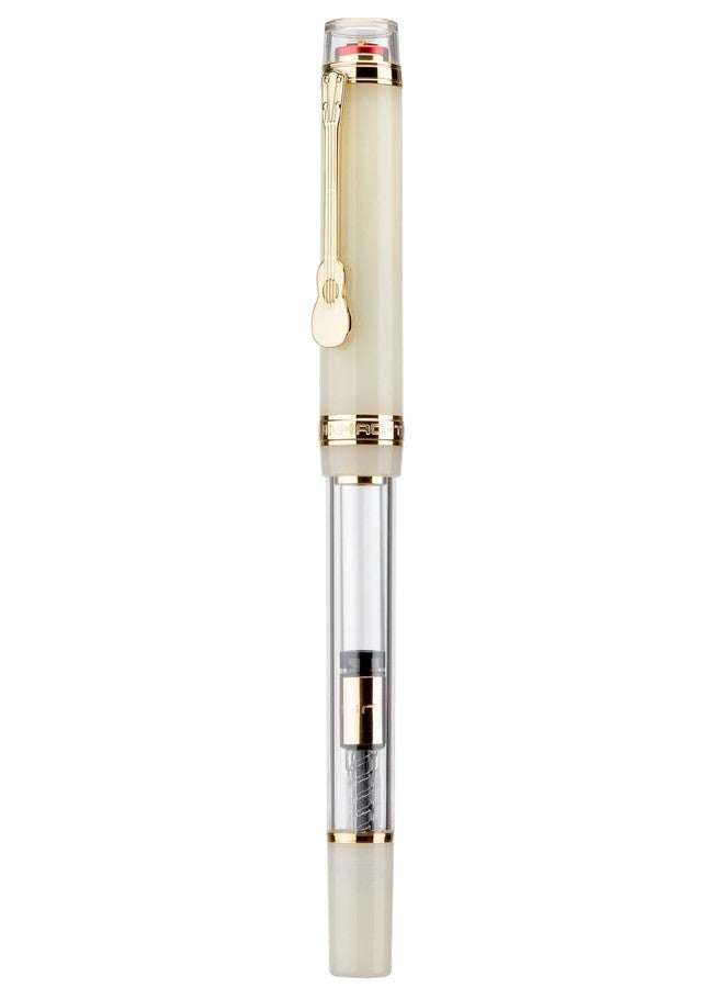 Lanxivi Jinhao Tiandao 1935 Fountain Pen Medium #8 Sword Nib, Transparent Clear Acrylic with Large Converter and Guitar Clip - Image 5