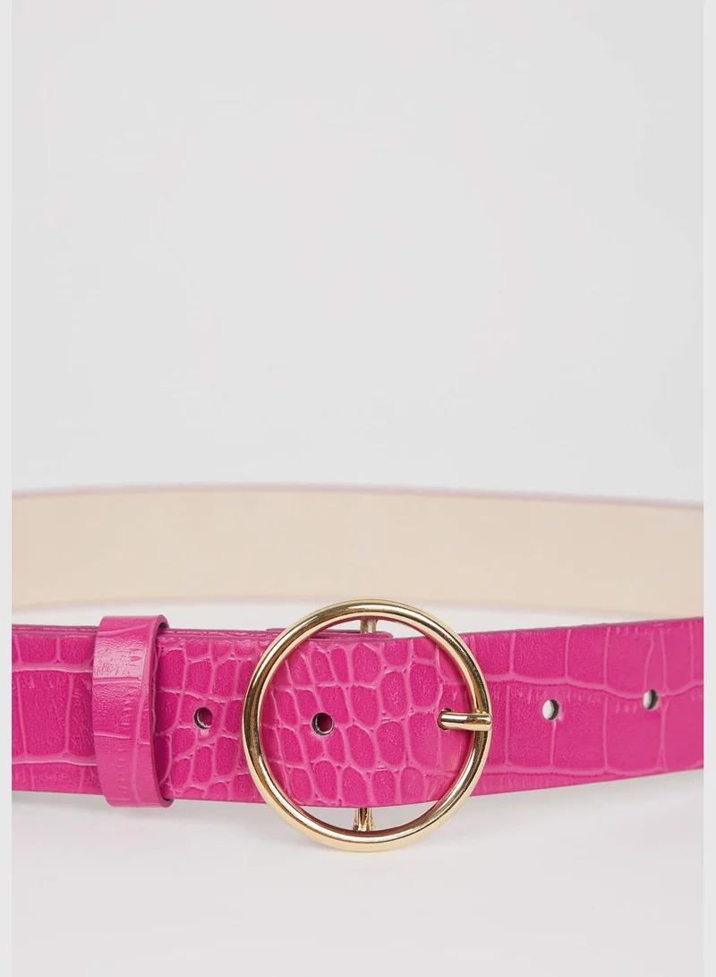 DeFacto Faux Leather Oval Buckle Jean Belt