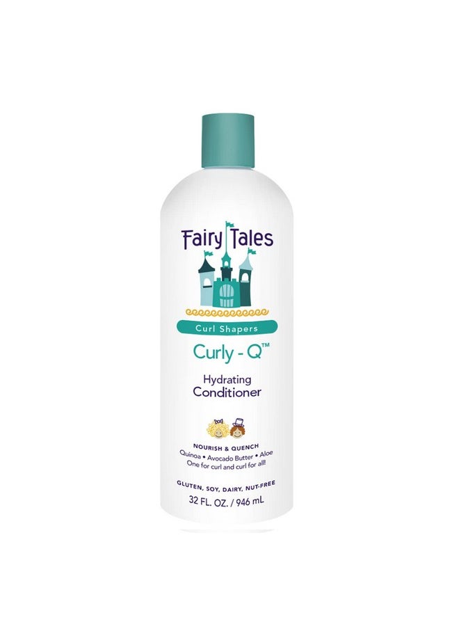 Fairy Tales Curly Q Daily Kids Conditioner For Curly Hair Hydrating Kids Conditioner For All Types Of Curls Including Multi Cultural Hair Paraben Free Sulfate Free Gluten Free Nut Free 32 Oz  - Image 1