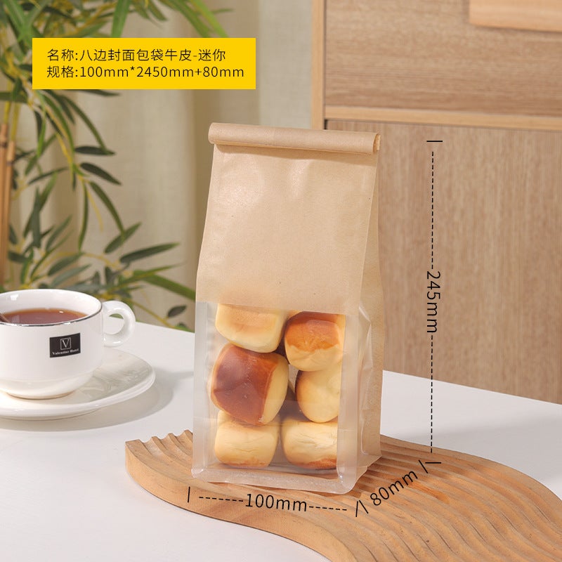 Toast Bread Packing Bag Slice Toast Sweet Potato Horn Bag Biscuit Packing Bag Baking Wire Self-Sealing Bread Bag - Image 1