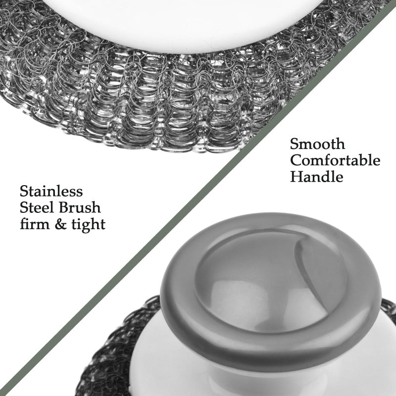 KTOJOY 2 Pack Stainless Steel Wool Scrubber  Scrubbing Scouring Pad  Steel Wool Scrubber For Kitchens  Bathroom And Kitchen Pots  Pans  Sink(Grey) - Image 4