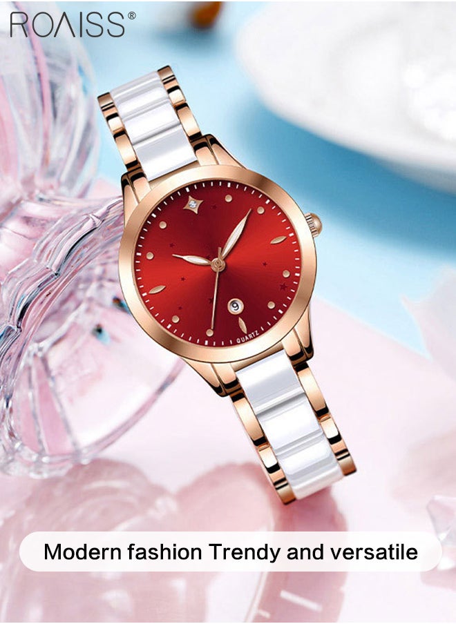 Ceramic Strap Quartz Watch for Women, Analog Display Round Dial with Calendar, Fashionable Luxurious Waterproof Wristwatch as Gift for Ladies - pzsku/ZEFFD25FB6F9D6093CB5EZ/45/_/1713585121/1f984232-a1b3-446a-aa20-9fc26e5350e7