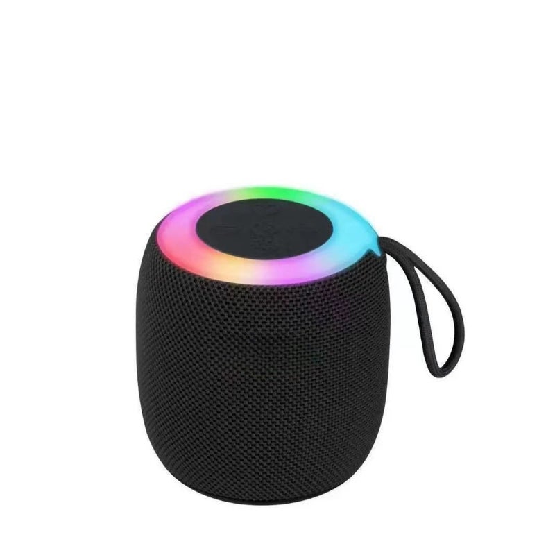 New 309 Wireless Bluetooth Audio Colorful RGB Night Light Outdoor Portable Mini Fabric Small Subwoofer Audio Black - Image 1