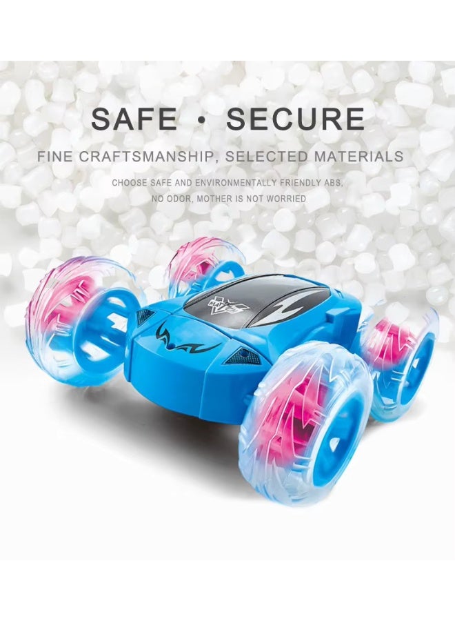 2.4GHz RC Stunt Car for Kids – Double-Sided 360° Rotation, LED Lights, Rechargeable Remote Control Toy - Image 4