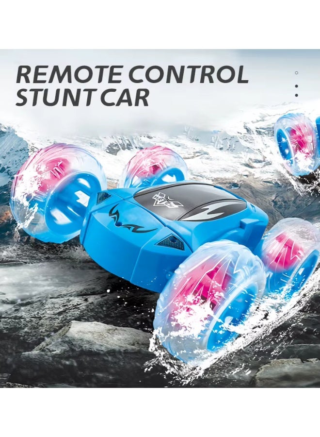 2.4GHz RC Stunt Car for Kids – Double-Sided 360° Rotation, LED Lights, Rechargeable Remote Control Toy - Image 3