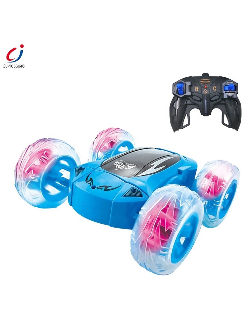 2.4GHz RC Stunt Car for Kids – Double-Sided 360° Rotation, LED Lights, Rechargeable Remote Control Toy - Image 1