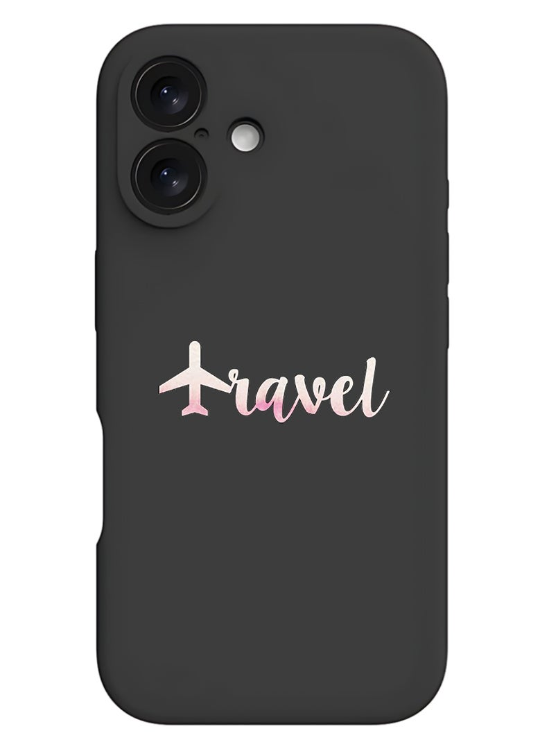Theodor Protective Slim Fit Case Liquid Silicone Cover with Full Body Protection Anti-Scratch Shockproof Case For Apple iPhone 17 (Black) Travel - Image 1