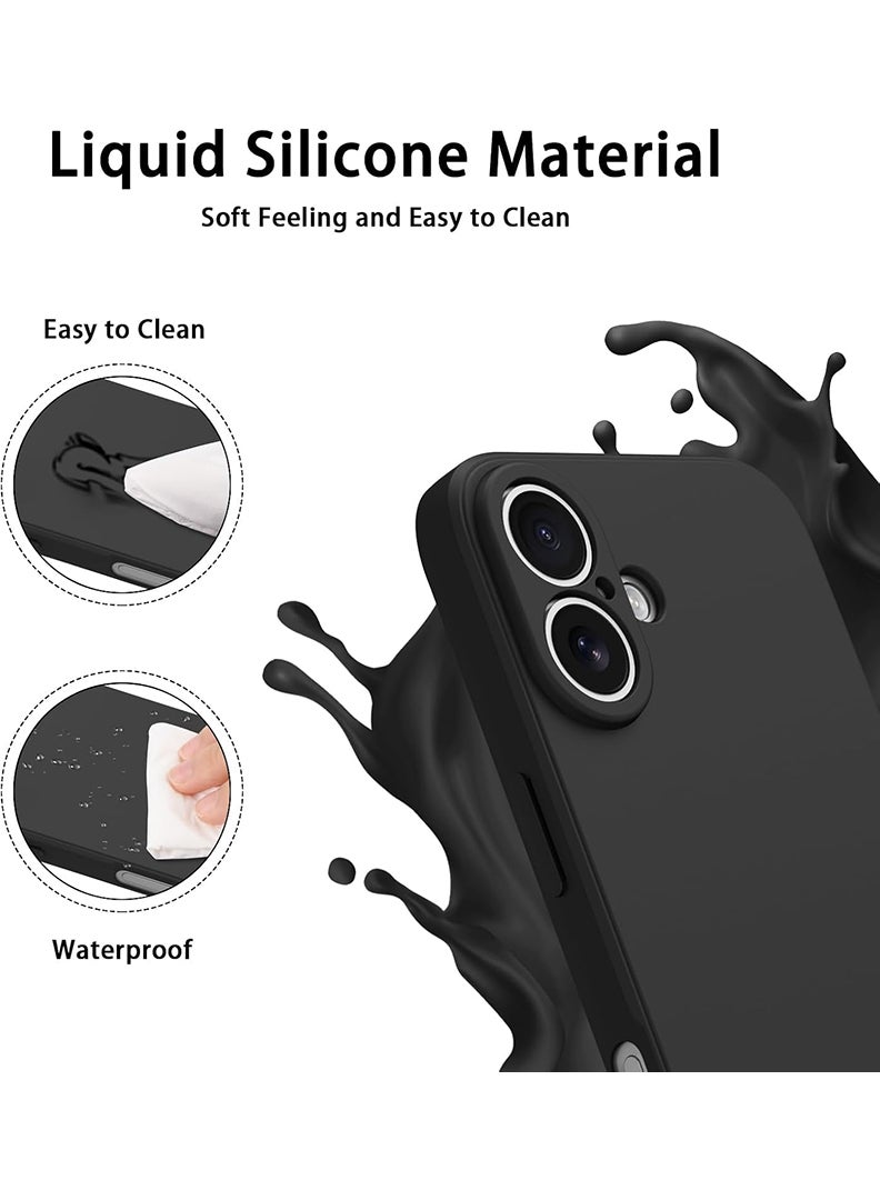 Theodor Protective Slim Fit Case Liquid Silicone Cover with Full Body Protection Anti-Scratch Shockproof Case For Apple iPhone 17 (Black) Travel - Image 4