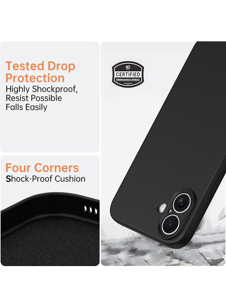 Theodor Protective Slim Fit Case Liquid Silicone Cover with Full Body Protection Anti-Scratch Shockproof Case For Apple iPhone 17 (Black) Travel - Image 5