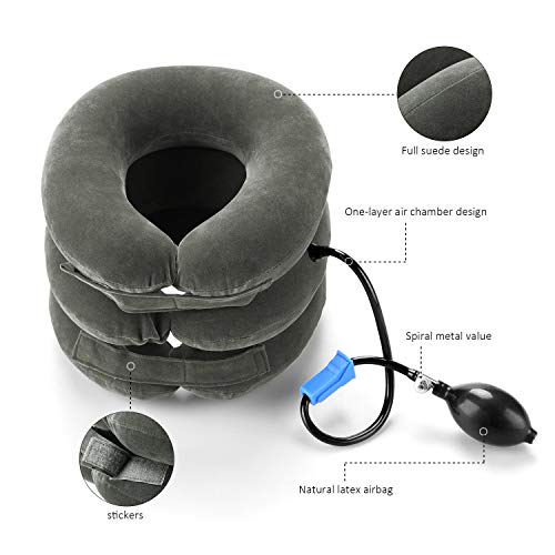 RUNZI Cervical Neck Traction Device Inflatable Neck Stretcher, Easy to Use for Chronic Neck and Shoulder Pain Relief Traction Spine Alignment, Neck Cervical Brace - Image 2