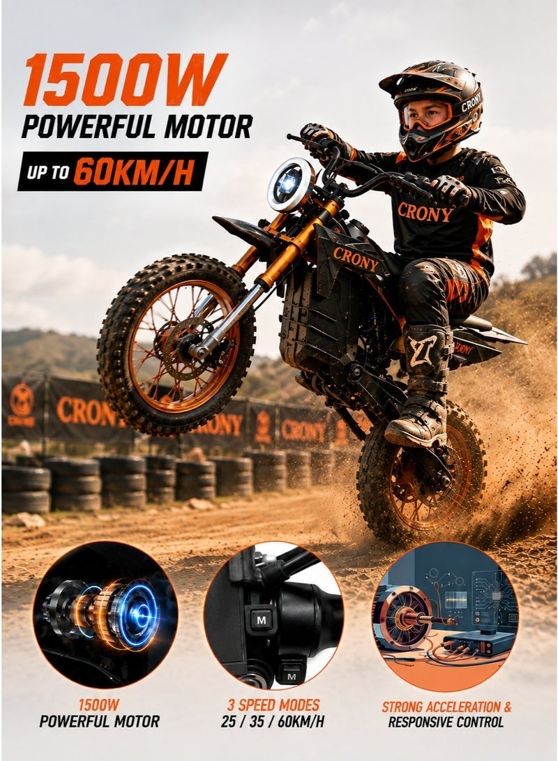 CRONY 03 Urban Electric Bike with 1500W Motor and 48V 15.6Ah Battery - Image 2
