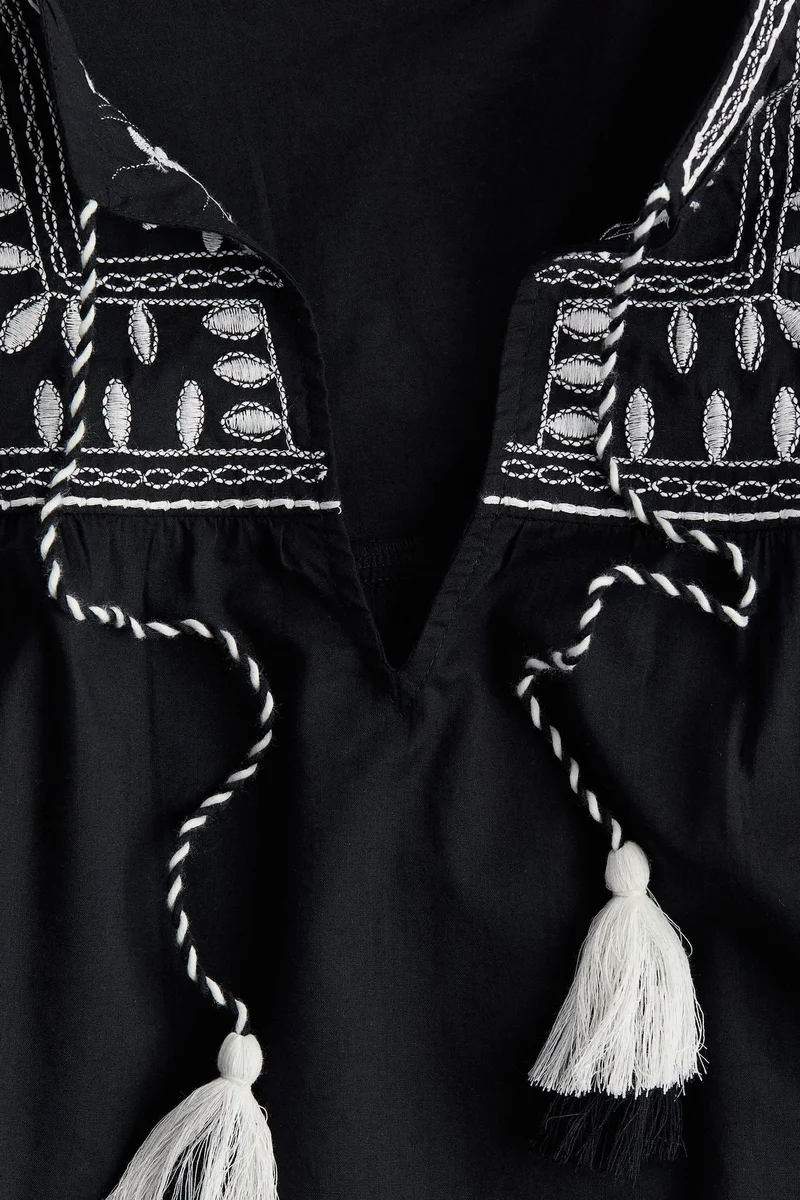 H&M Embroidered Cotton Blouse