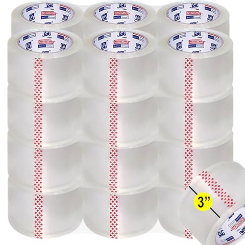 P PERFECTAPE PERFECTAPE 3" Heavy Duty Packing Tape 24 Rolls, Total 1560Y, Clear, 2.7 mil, 3 inch x 65 Yards, Ultra Strong, Refill for Packaging and Shipping(3" Width, not 2" Width) - Image 1