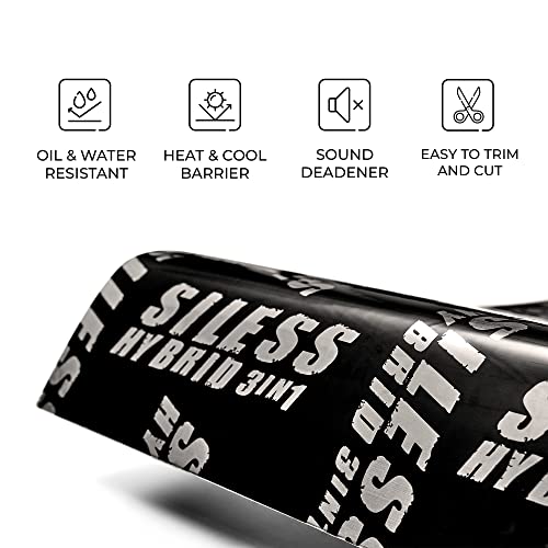Siless Hybrid 3in1 200 mil 25 sqft Car Sound Deadening mat - Butyl Automotive Sound Deadener - Noise Insulation and Vibration Dampening Material - Image 4