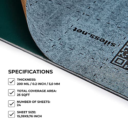 Siless Hybrid 3in1 200 mil 25 sqft Car Sound Deadening mat - Butyl Automotive Sound Deadener - Noise Insulation and Vibration Dampening Material - Image 3