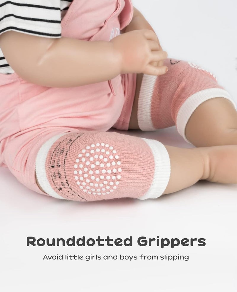 Luckam 5 Pairs Baby Crawling Anti-Slip Knee Pads, Unisex Baby Toddlers Kneepads Leg Warmer - Image 5