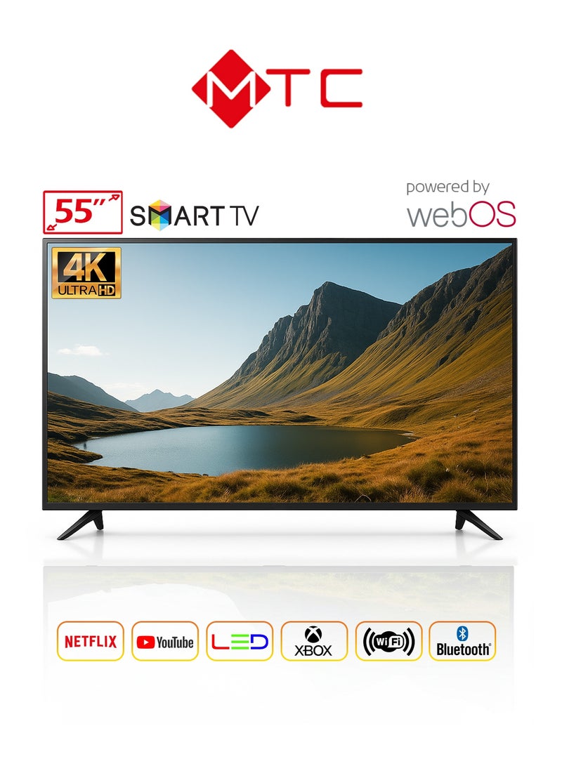 إم تي سي شاشة ٥٥ بوصة - سمارت  - ويب او إس – ليد - M4KD55SWOSBB25 - Image 1