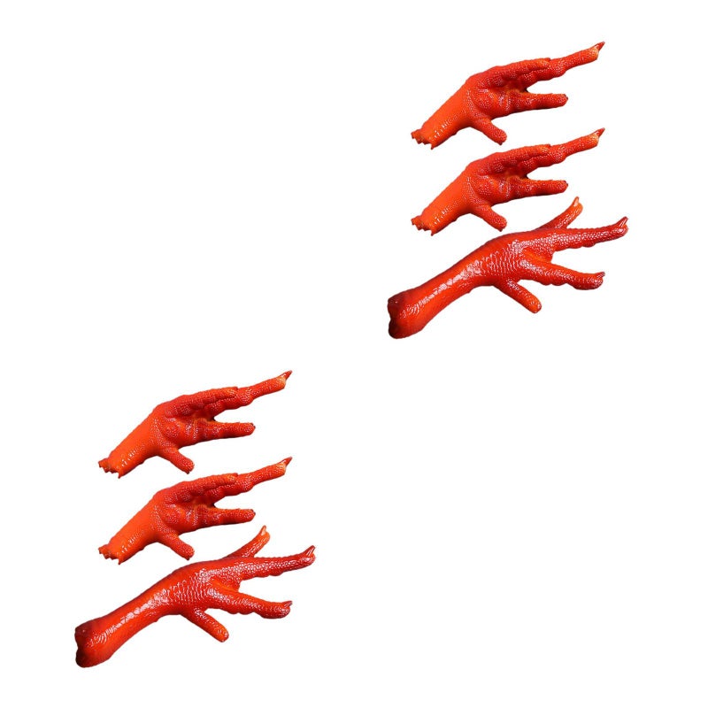 6 pcs Realistic Food Props Lifelike Fake Chick Foot Model For Hotel Plate Decoration Culinary Displays For Restaurants, Events, And Home Decor - Image 1