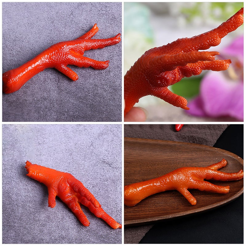 6 pcs Realistic Food Props Lifelike Fake Chick Foot Model For Hotel Plate Decoration Culinary Displays For Restaurants, Events, And Home Decor - Image 2