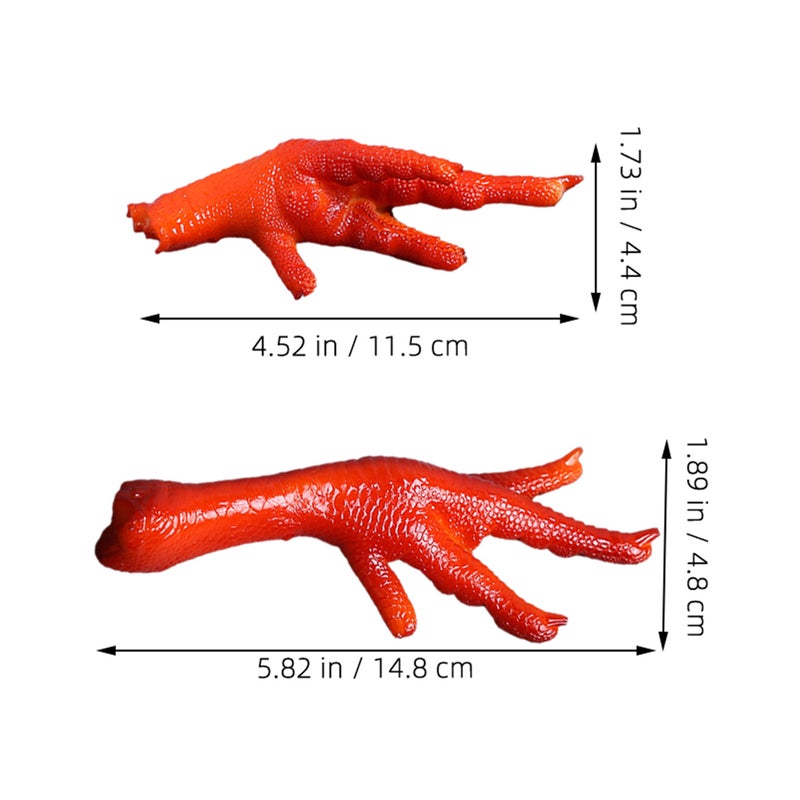 6 pcs Realistic Food Props Lifelike Fake Chick Foot Model For Hotel Plate Decoration Culinary Displays For Restaurants, Events, And Home Decor - Image 3