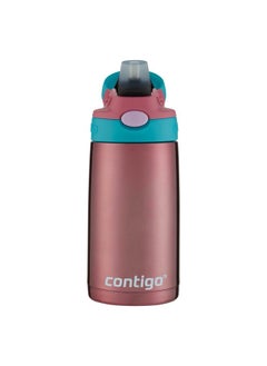 Contigo Kids Straw Stainless Steel Water Bottle With Autospout Lid, 13Oz, Punch  - Image 2