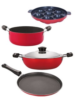 Nirlon Non Stick Coating Aluminium Heat Resistance Cookware Gift Set of 4 Pieces with Bakelite Handle (FT12_DKD(B)_AP7_CS24) - pzsku/ZEFFDBC22F721E7D32114Z/45/_/1740118381/04975644-51f8-44b7-891d-19a1b3ad6478