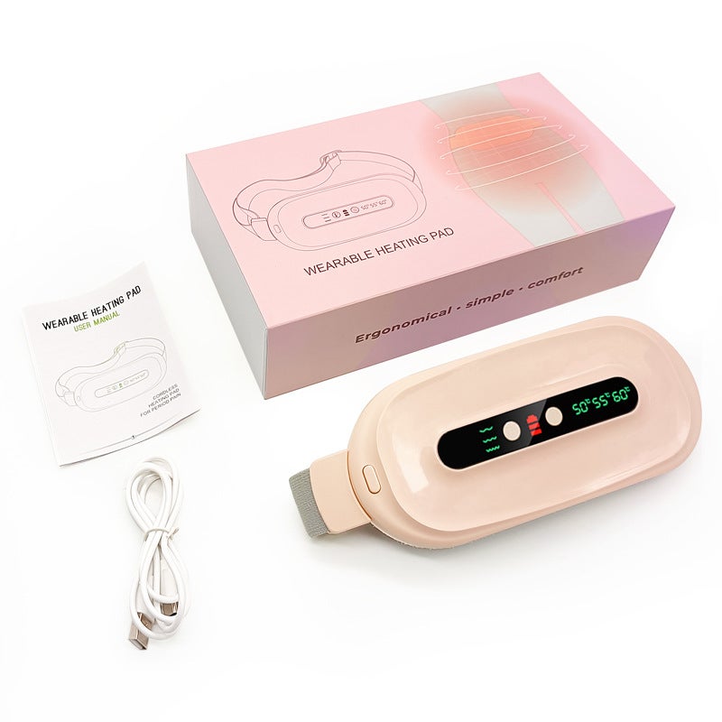 Generic Cross-Border New Product Charging Type Heating Belt Vibration Massage Belt Heat Therapy Waist Belt Manufacturers Guide Skin color 