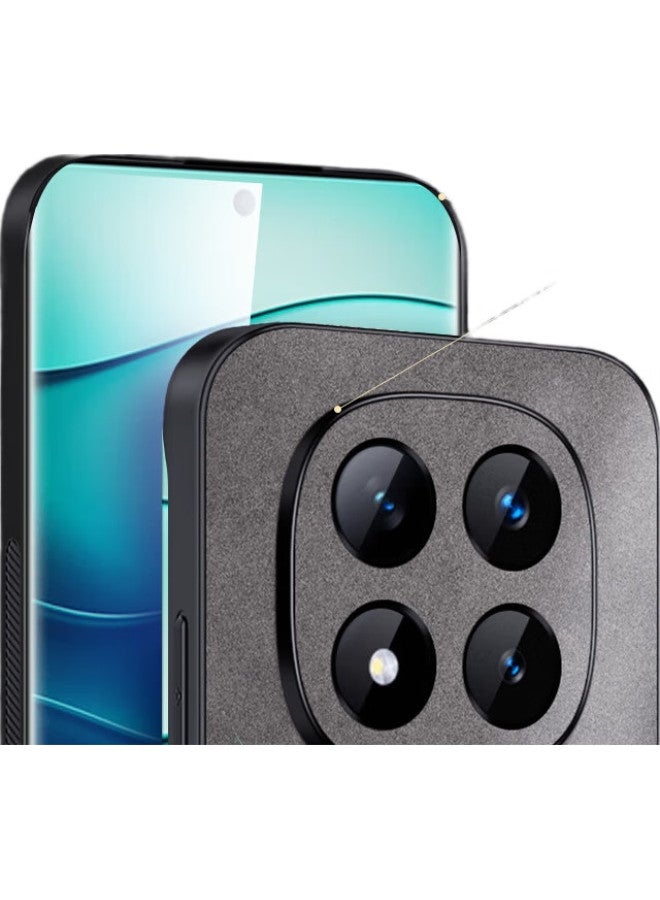 Shangsu Redmi Note 14 Pro+ Phone Case Redmi 14 Pro+ Protective Cover Anti-Fall Lens Full Package Simple Xiaomi Sheepskin Silicone Case Black - Image 3