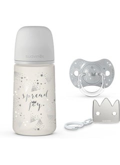 Feeding Physiological Silicone Teat Bottle W Soother Pacifier Plus Clip Spread Joy Set 0 6 Months 270Ml Grey - pzsku/ZEFFDD0B4A03825F0D27AZ/45/_/1720582173/c0625be0-10aa-4cd8-a7b0-69a40516252a