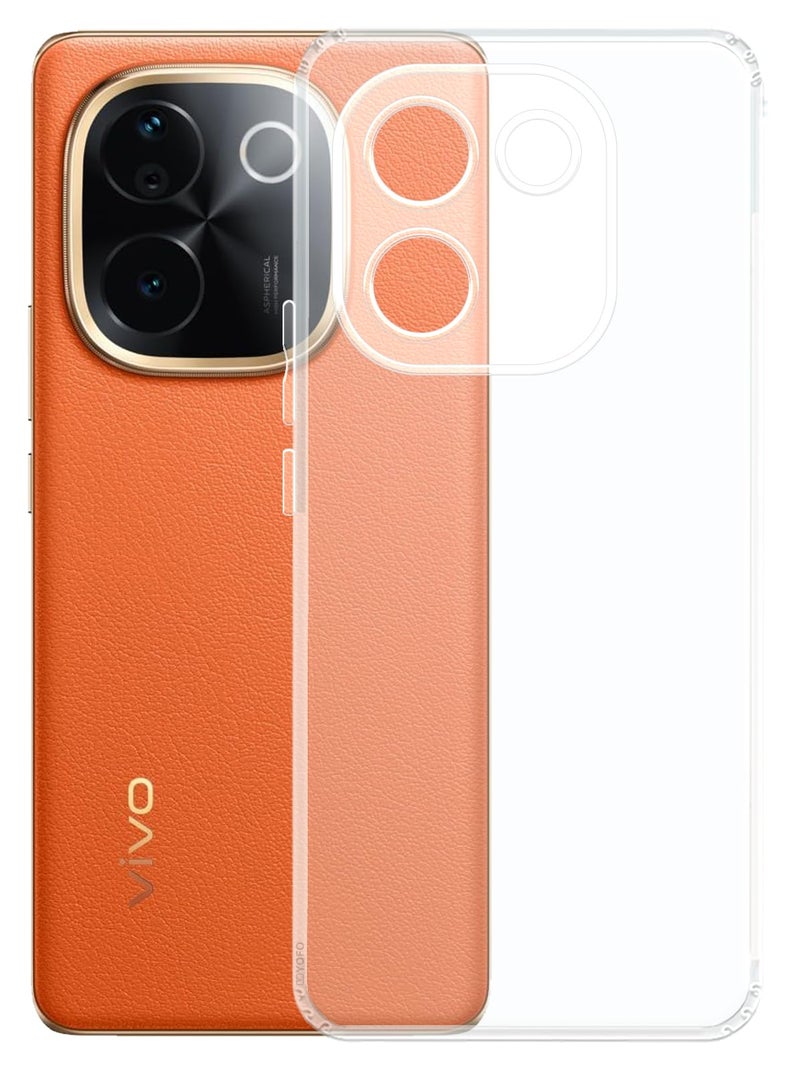 YOFO Silicon Back Cover Case for Vivo T3 Pro (5G) / iQOO Z9s Pro (5G) (Transparent) Camera Protection with Dust Plug - Image 4