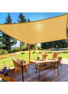 TOMSHOO Sun Shade Sail Rectangle Sun Shade Canopy Water Permeable UV Block Sunshade Sail Shade for Backyard Yard Deck Patio Garden Outdoor Activities Sunshade Cover  - Image 1