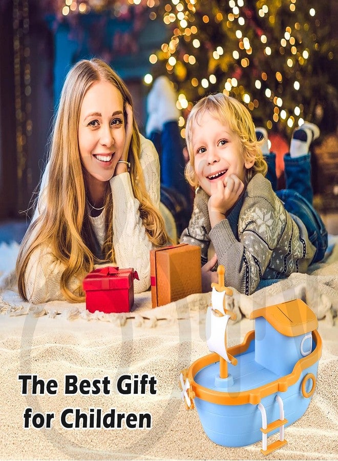 Ostin Cash Box with Key Lock, Piggy Bank with Boat Key, Pirate Ship Money Box for Children - Image 5