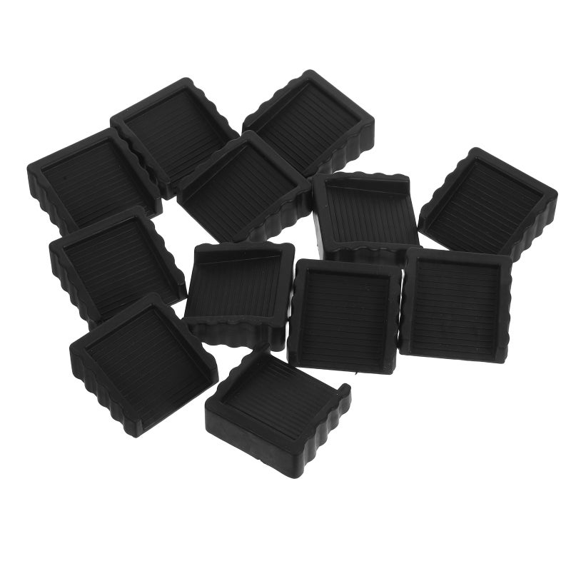 12pcs Windproof Door Stoppers - Heavy Duty Door Stop Wedges For Floor Anti-Collision Slam Preventer For Bedroom Kitchen Bathroom Black - Image 1