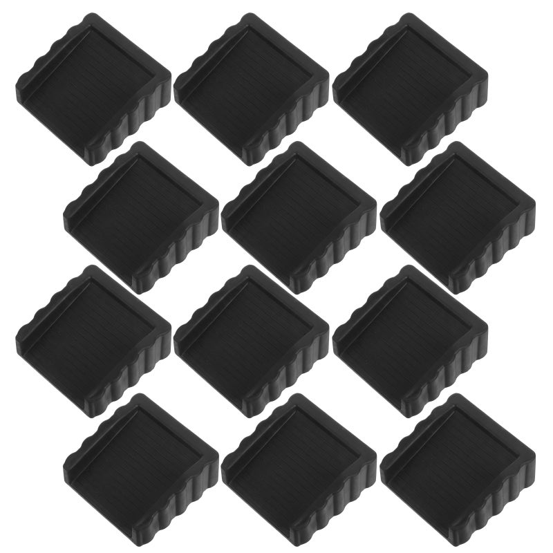 12pcs Windproof Door Stoppers - Heavy Duty Door Stop Wedges For Floor Anti-Collision Slam Preventer For Bedroom Kitchen Bathroom Black - Image 3