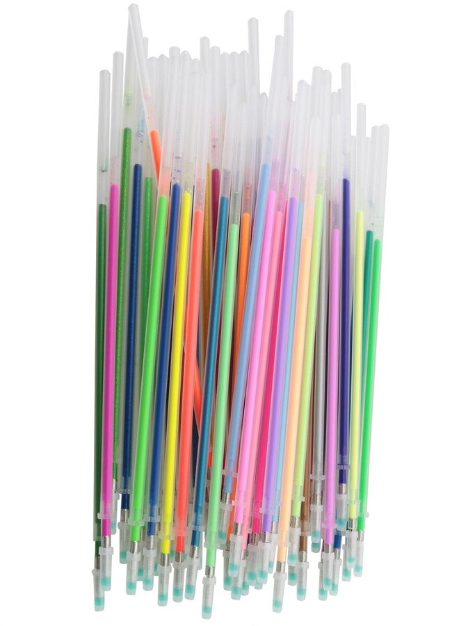 ZZHXSM 48PCS Glitter Gel Pen Refills 0.8mm Medium Tip Markers Four Colors 5.1-inch Length Metallic Glitter Ink Refills for Journaling Coloring Books Scrapbooks and Drawing - Image 5