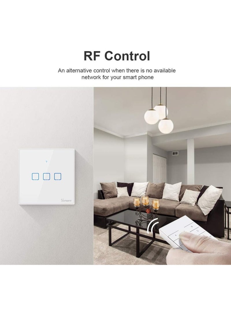 Sonoff Touch EU Smart Wireless Wall Light Control Switch Type Switch / T2EU3C-TX/white