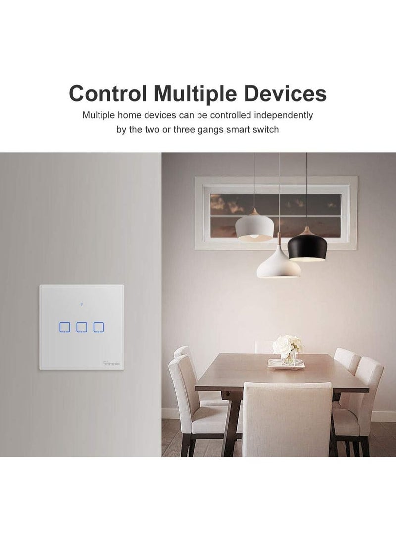 Sonoff Touch EU Smart Wireless Wall Light Control Switch Type Switch / T2EU3C-TX/white