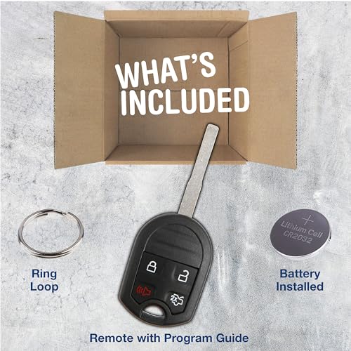 KeylessOption Key Fob Replacement for 2012 2013 2014 2015 2016 2017 2018 2019 Ford Focus Fiesta Transit Connect Explorer Taurus Remote, 4-Button CWTWB1U793, Programming Guide Included - Image 2