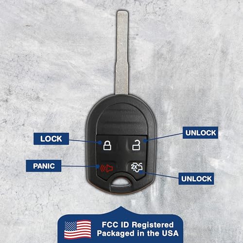 KeylessOption Key Fob Replacement for 2012 2013 2014 2015 2016 2017 2018 2019 Ford Focus Fiesta Transit Connect Explorer Taurus Remote, 4-Button CWTWB1U793, Programming Guide Included - Image 5