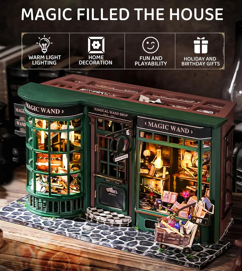 Spilay DIY Miniature Dollhouse Magic Wand Shop - Image 4