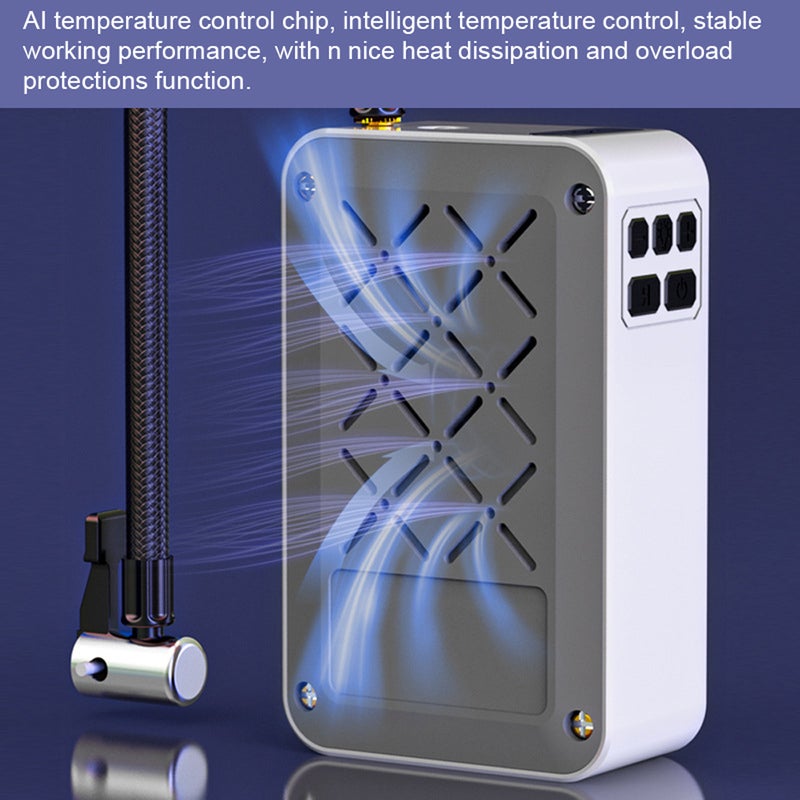 3in1 Car Air Pump Portable Electric Auto Tyre Inflator Digital Display with LED Light Illumination Powerbank and Pressure Preset Function  for Car Bicycle Inflatable Toy Ball - Image 3