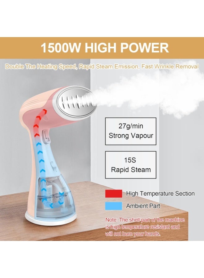 آر إيه أف مكواة بخار محمولة للملابس بقوة 1500 وات وخزان مياه قابل للفصل سعة 300 مل ومكواة بخار محمولة وتسخين سريع وإخراج بخار مستمر ومضادة للتنقيط ومناسبة للسفر - Image 3