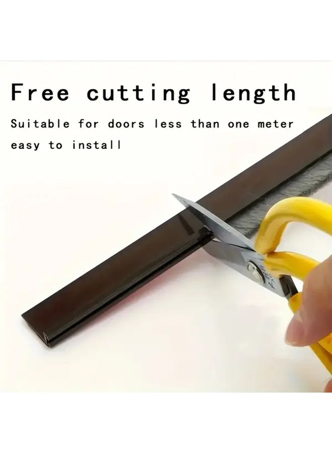 Black Weatherproof Door Seal Strip Under Door Gap Filler Noise Reducing Insulation 1 18 Inch Wide - Image 3