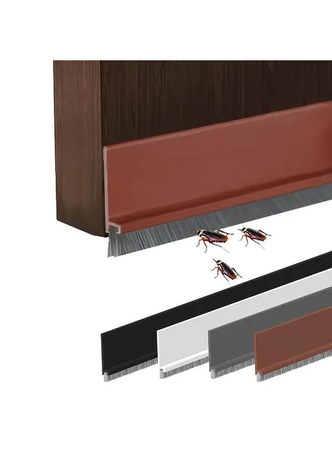 Black Weatherproof Door Seal Strip Under Door Gap Filler Noise Reducing Insulation 1 18 Inch Wide - Image 1