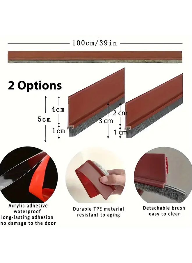 Black Weatherproof Door Seal Strip Under Door Gap Filler Noise Reducing Insulation 1 18 Inch Wide - Image 4