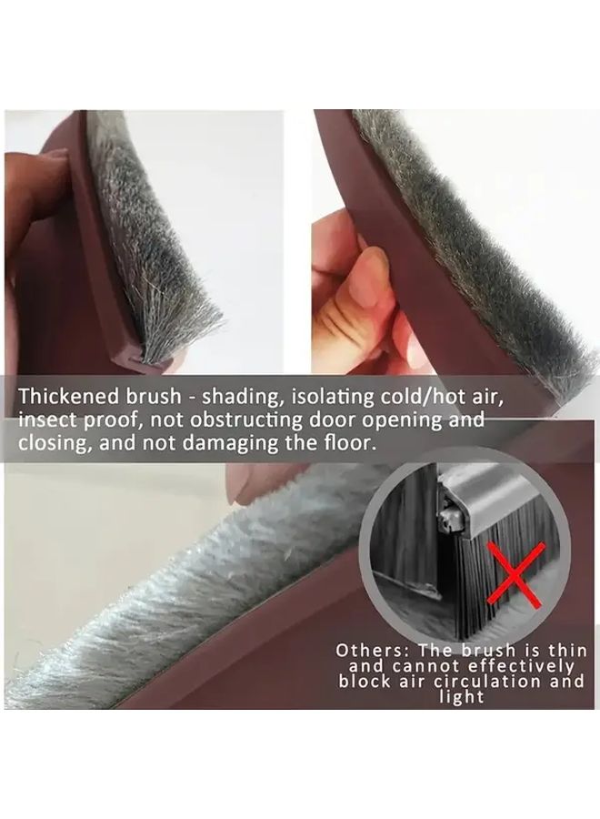 Black Weatherproof Door Seal Strip Under Door Gap Filler Noise Reducing Insulation 1 18 Inch Wide - Image 5
